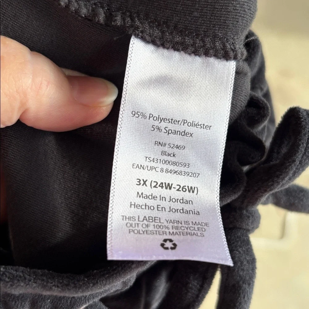 Terra & Sky Black Velour Draw String Waist Jogger Pants